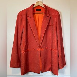Akira Orange Sparkle Blazer XL